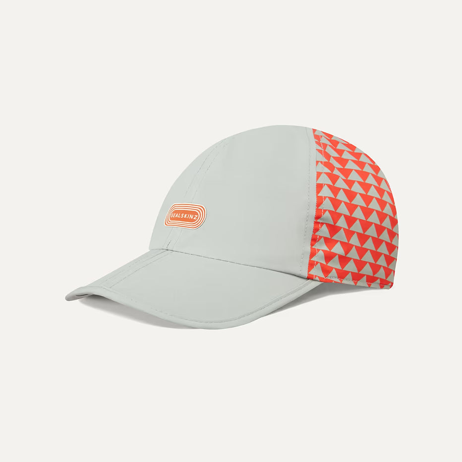 Sealskinz Ultra Lightweight Waterproof Foldable Running Cap - Wymondham Print Grey
