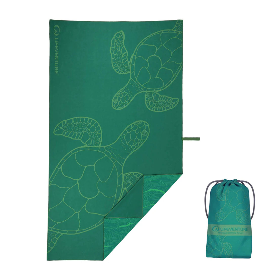 Lifeventure SoftFibre Giant Recycled Towel - Turtle