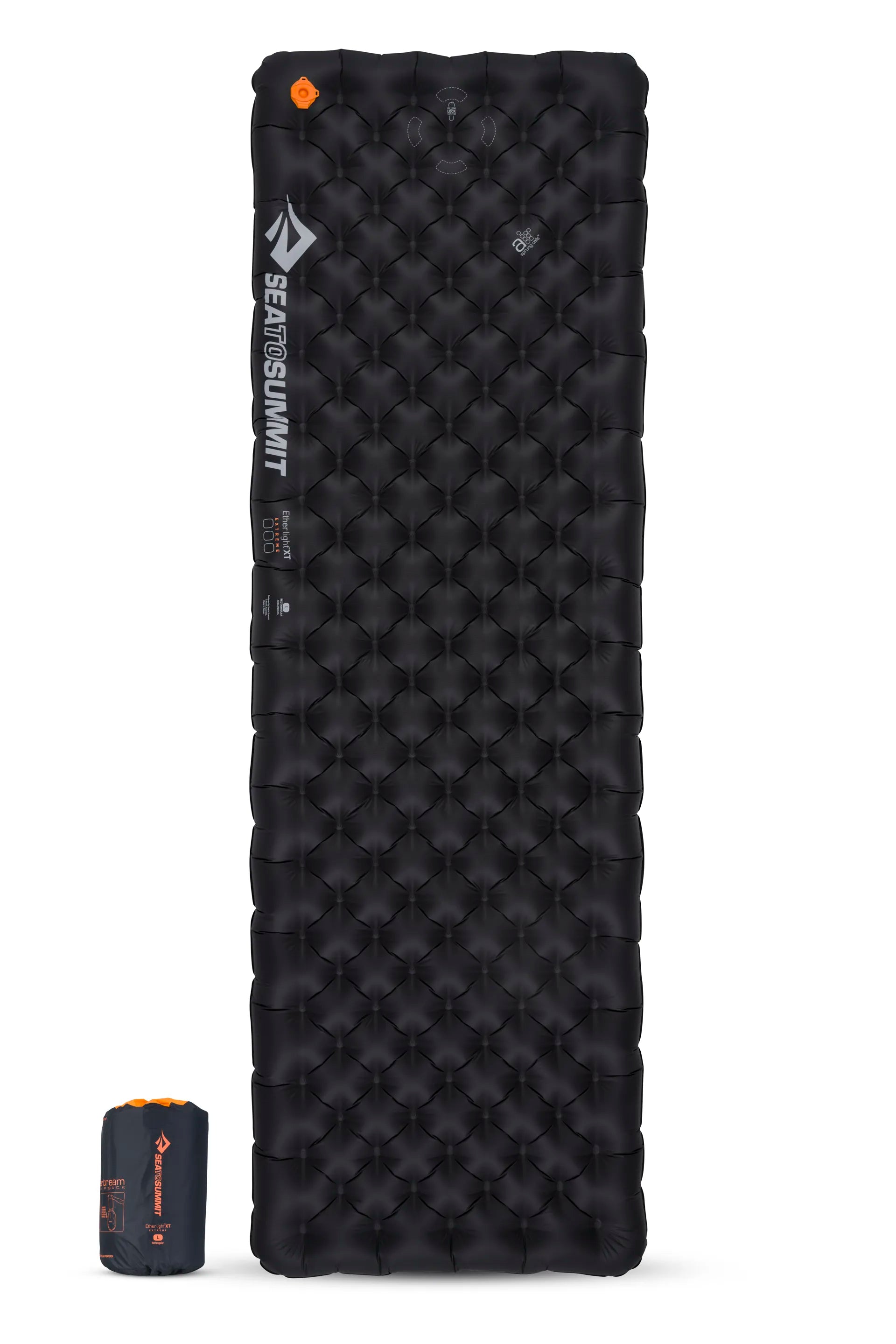 Sea To Summit Ether Light XT Extreme Insulated Sleeping Mat (Rectangular Large) - Black/Orange