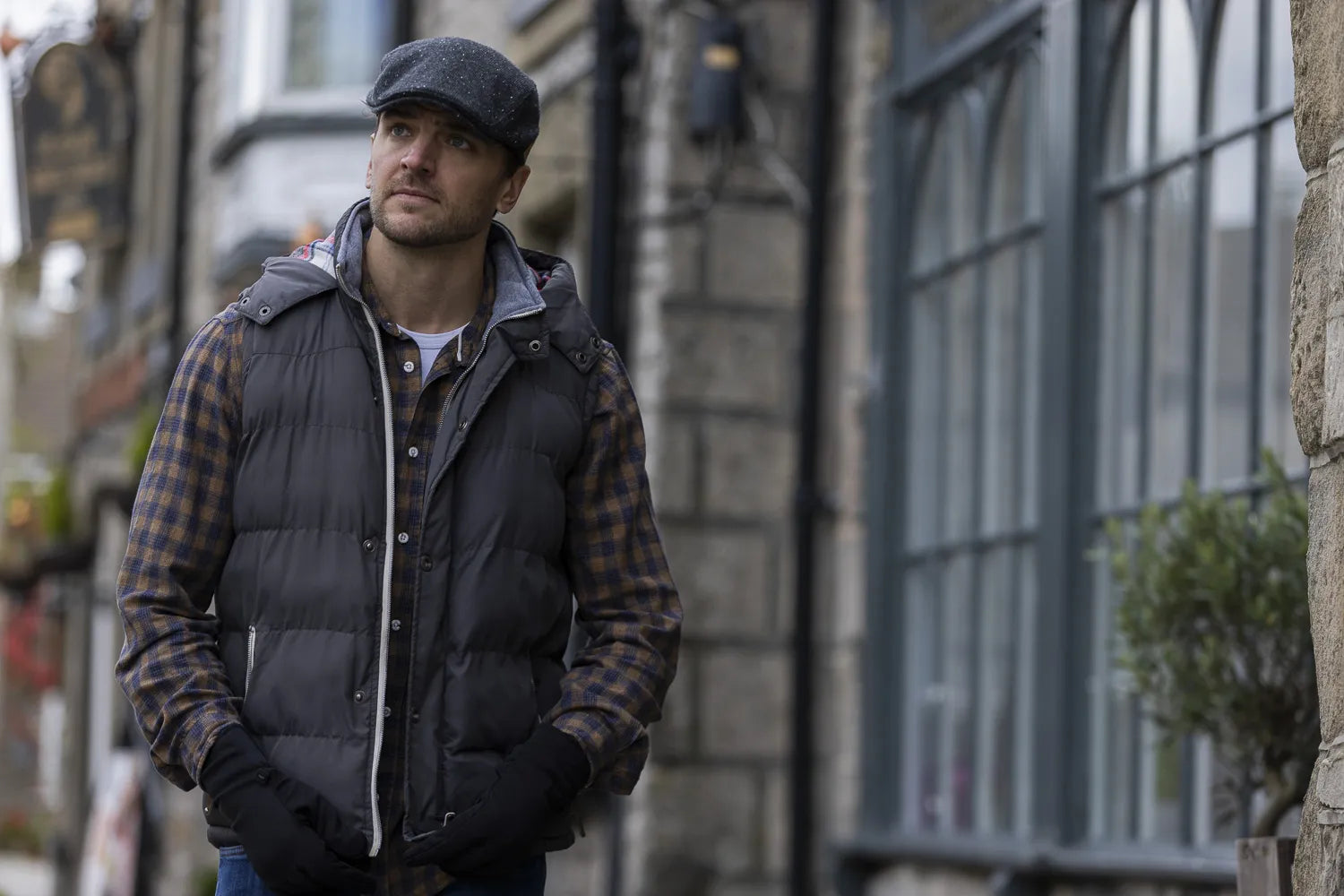Extremities Furnace Waterproof Wool Blend Flat Cap - Grey Marl