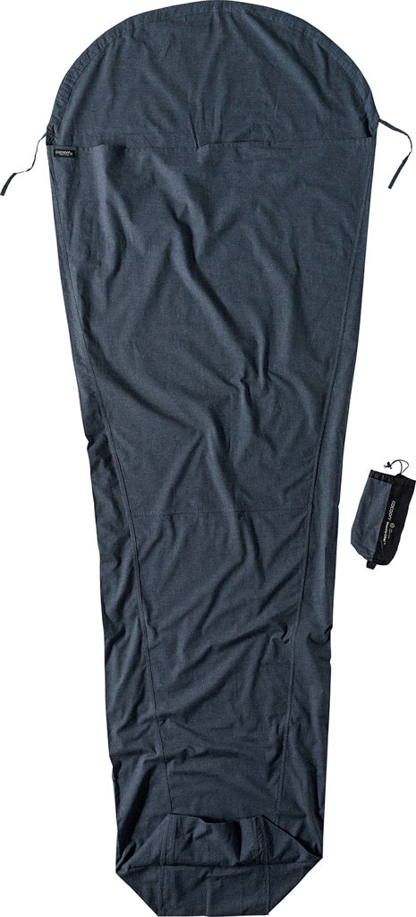 Cocoon Organic Cotton Mummy Sleeping Bag Liner - Heather Grey