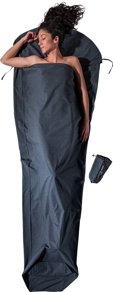 Cocoon Organic Cotton Mummy Sleeping Bag Liner - Heather Grey