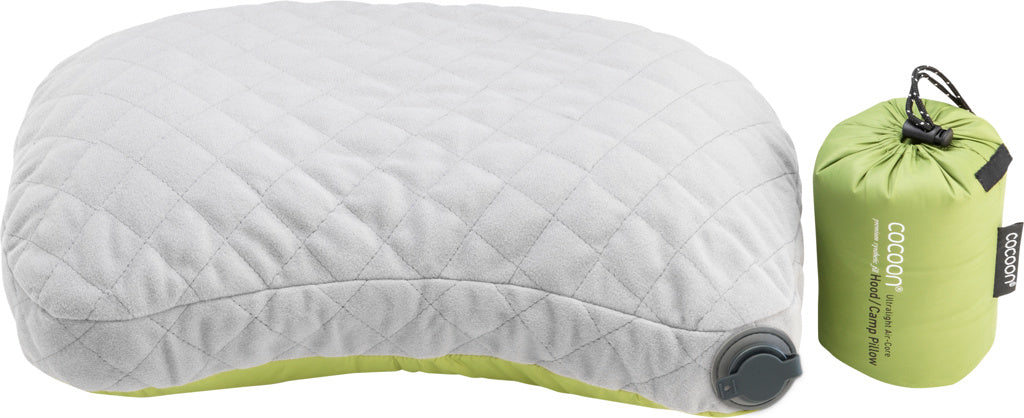 Cocoon Air-Core Hood Pillow Ultralight - Wasabi Green/Grey