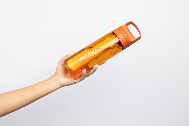LifeStraw Go 650ml Filter Bottle - Kyoto Orange Tritan Renew