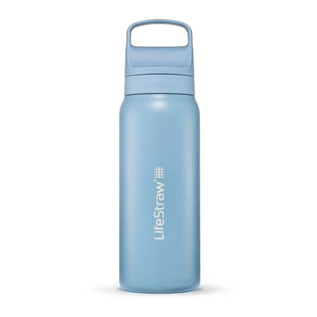LifeStraw Go Stainless Steel 700ml Filter Water Bottle - Icelandic Blue