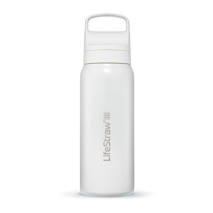 LifeStraw Go Stainless Steel 700ml Filter Water Bottle - Polar White
