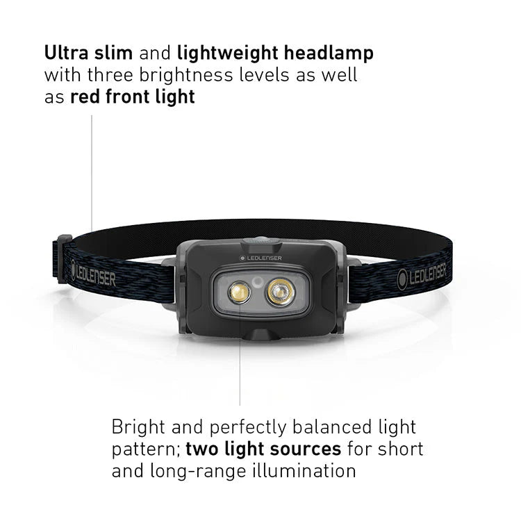 LEDLenser HF4R CORE 500 Lumens Rechargeable Head Torch - Black