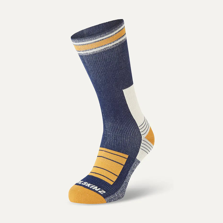 Sealskinz Norwich Waterproof Cold Weather Mid Length Hiking Sock - Blue
