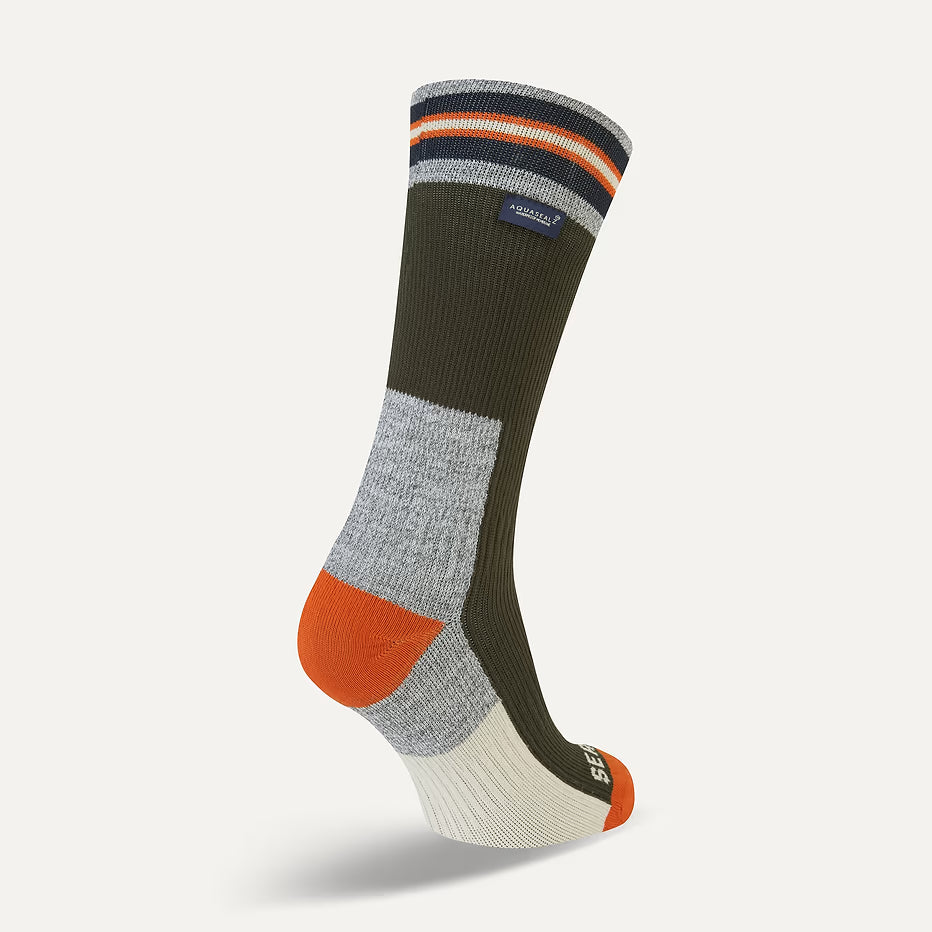 Sealskinz Surlingham Waterproof All Weather Mid Length Sock - Olive