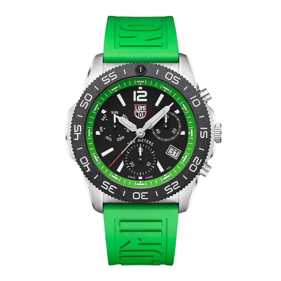 Luminox Pacific Diver Chronograph 44 mm Diver Watch Black-Green Dial - Set