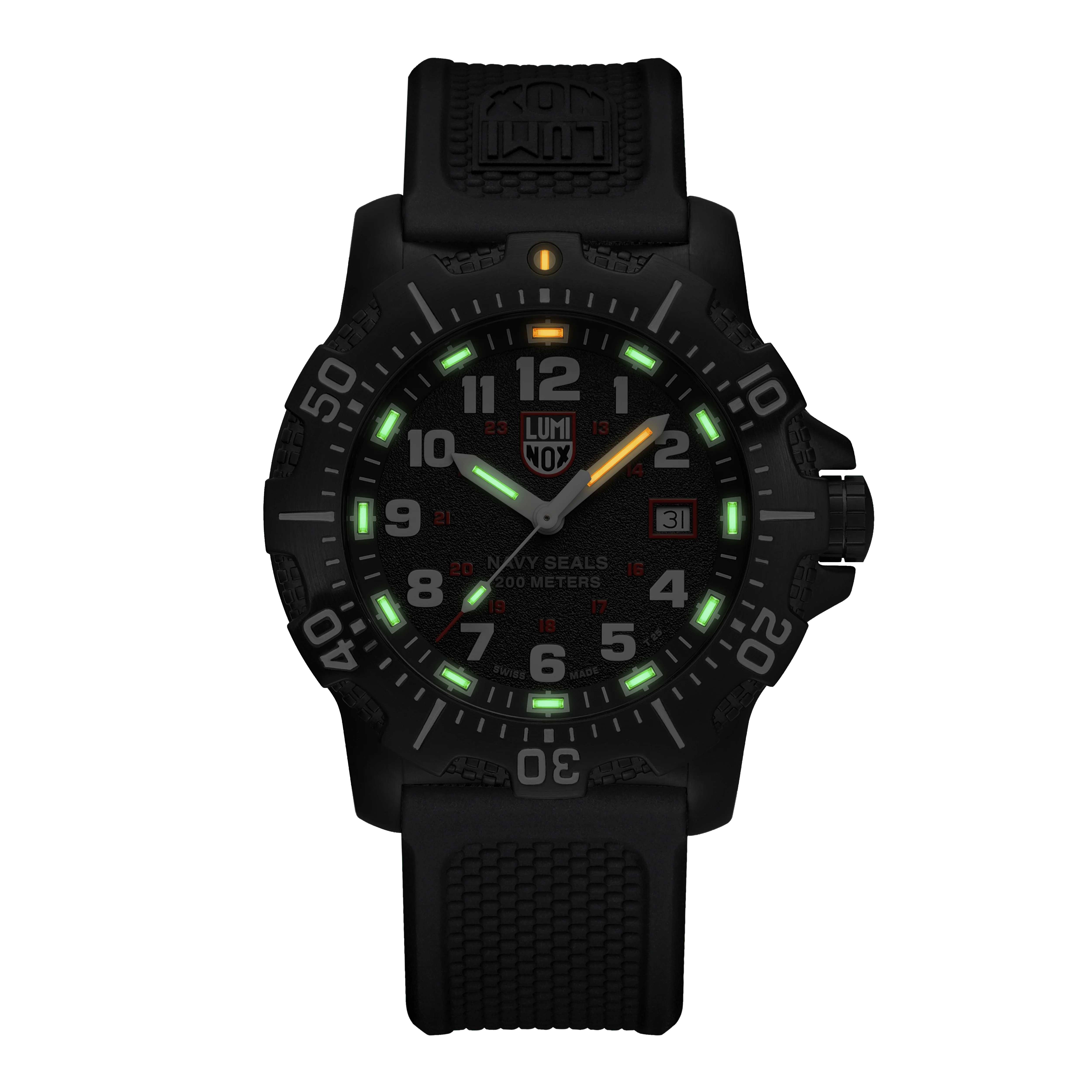 Luminox Navy SEAL 45 mm Military Dive Watch - Black Face Black Strap