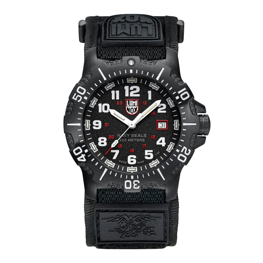 LUMINOX NAVY SEALS 3900SERIES ミリタリー ブラック Luminox Navy SEAL 45 mm Military Dive Watch - Black Face Black Strap