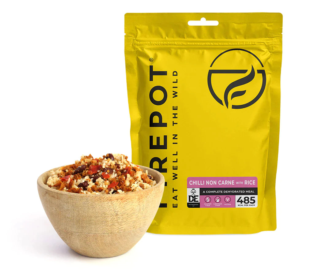 Firepot Vegan Ration Expedition Pack (5 Meal) - Dal/Porcini Mushroom/Orzo Bolognese/Vegan Chilli/Posh Beans