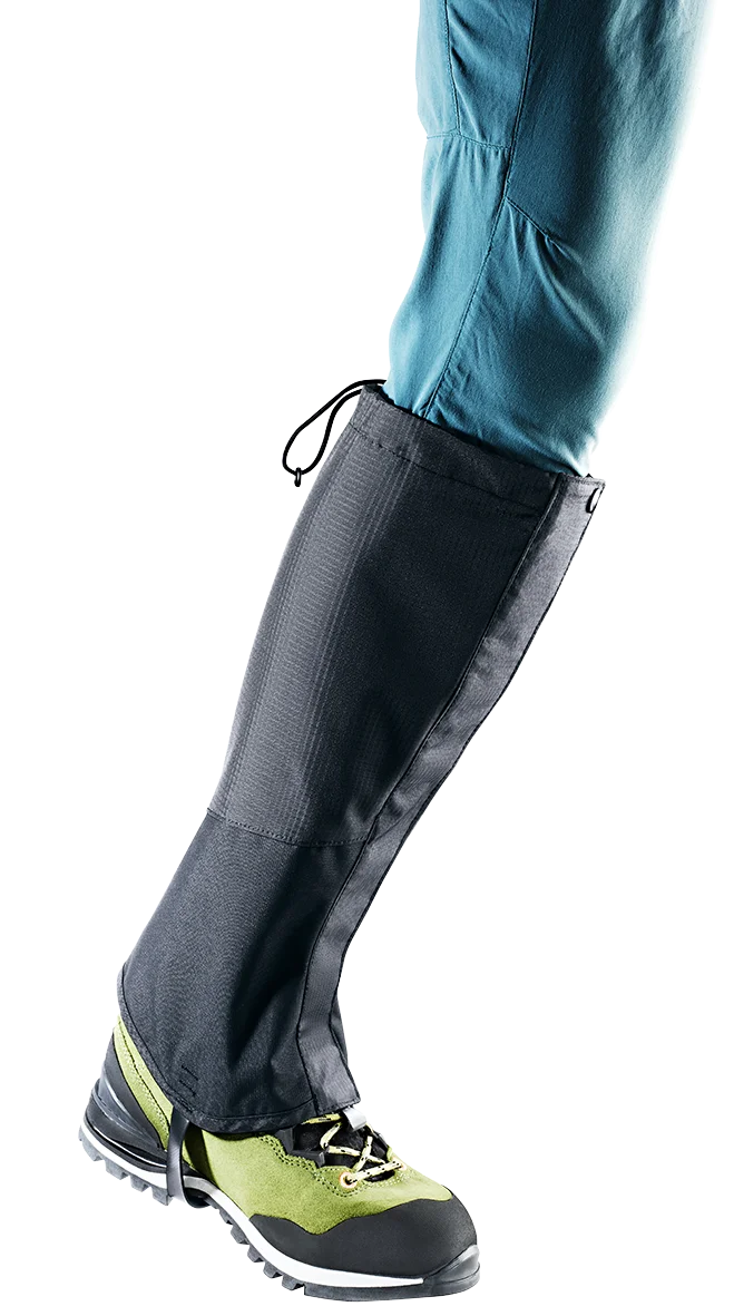 Deuter Lightweight High Leg Walking Gaiters - Long Black
