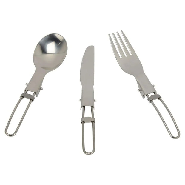 Go System 3 Piece Stainless Steel Folding Cutlery Set
