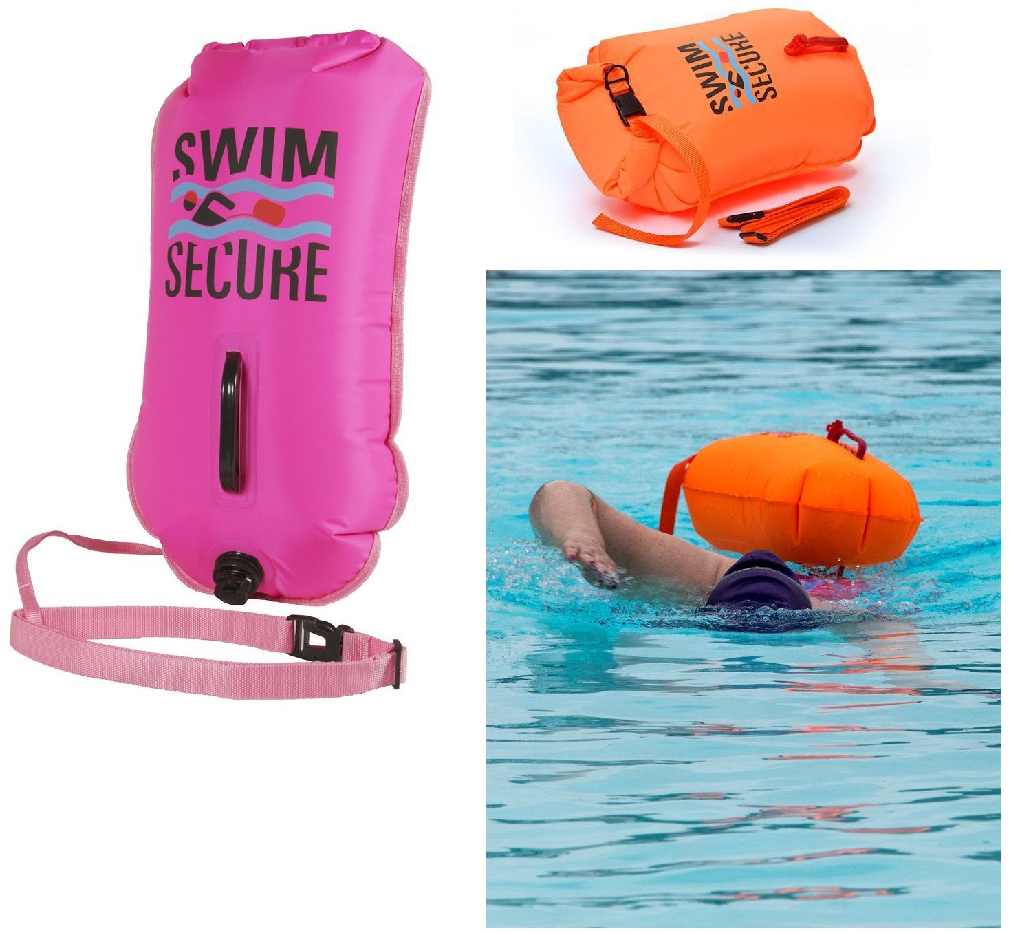 Swim Secure Tow Donut Wild Swimming Float - Pink