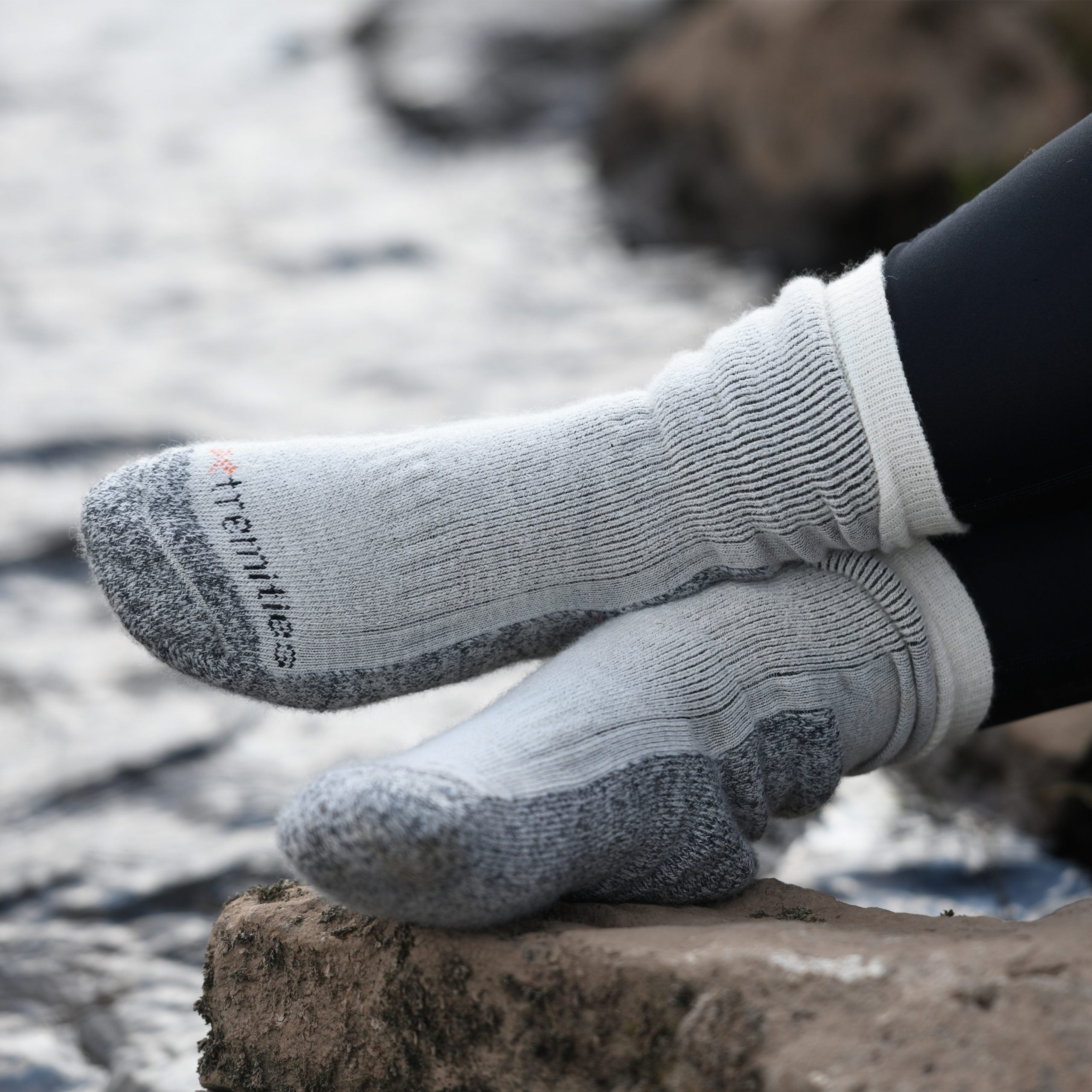 Extremities Mountain Toester Merino Long Socks - Grey Oatmeal