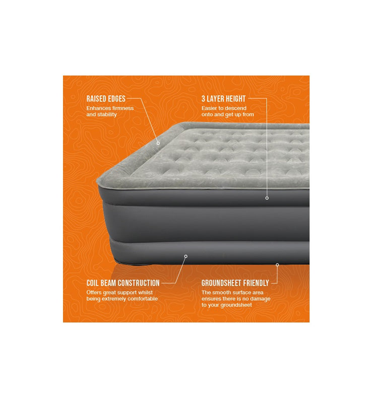 Vango Blissful Adjustable Double Electric Airbed - Nocturne Grey