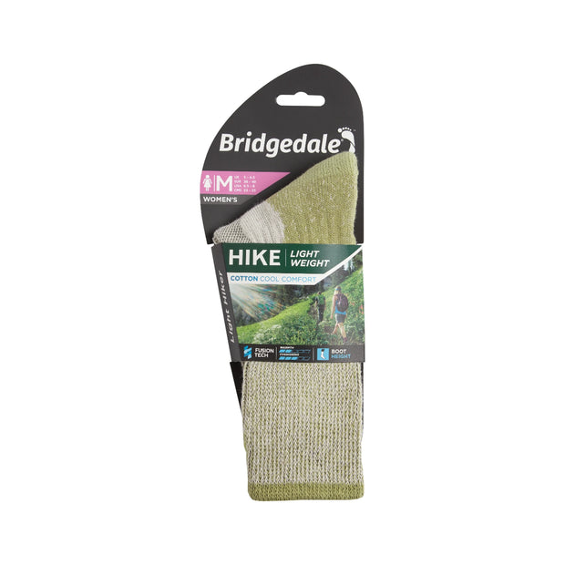 Bridgedale Women's Lightweight Coolmax Comfort Boot Sock (Light Hiker) - Spring Green