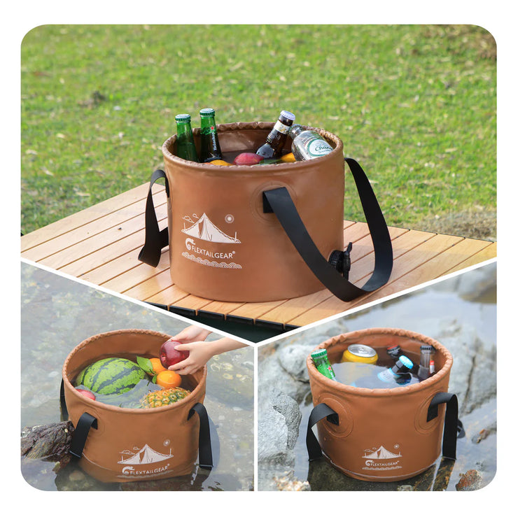Flextail Flex Bucket - Foldable Waterproof Round Camping Bucket- 20 Litres