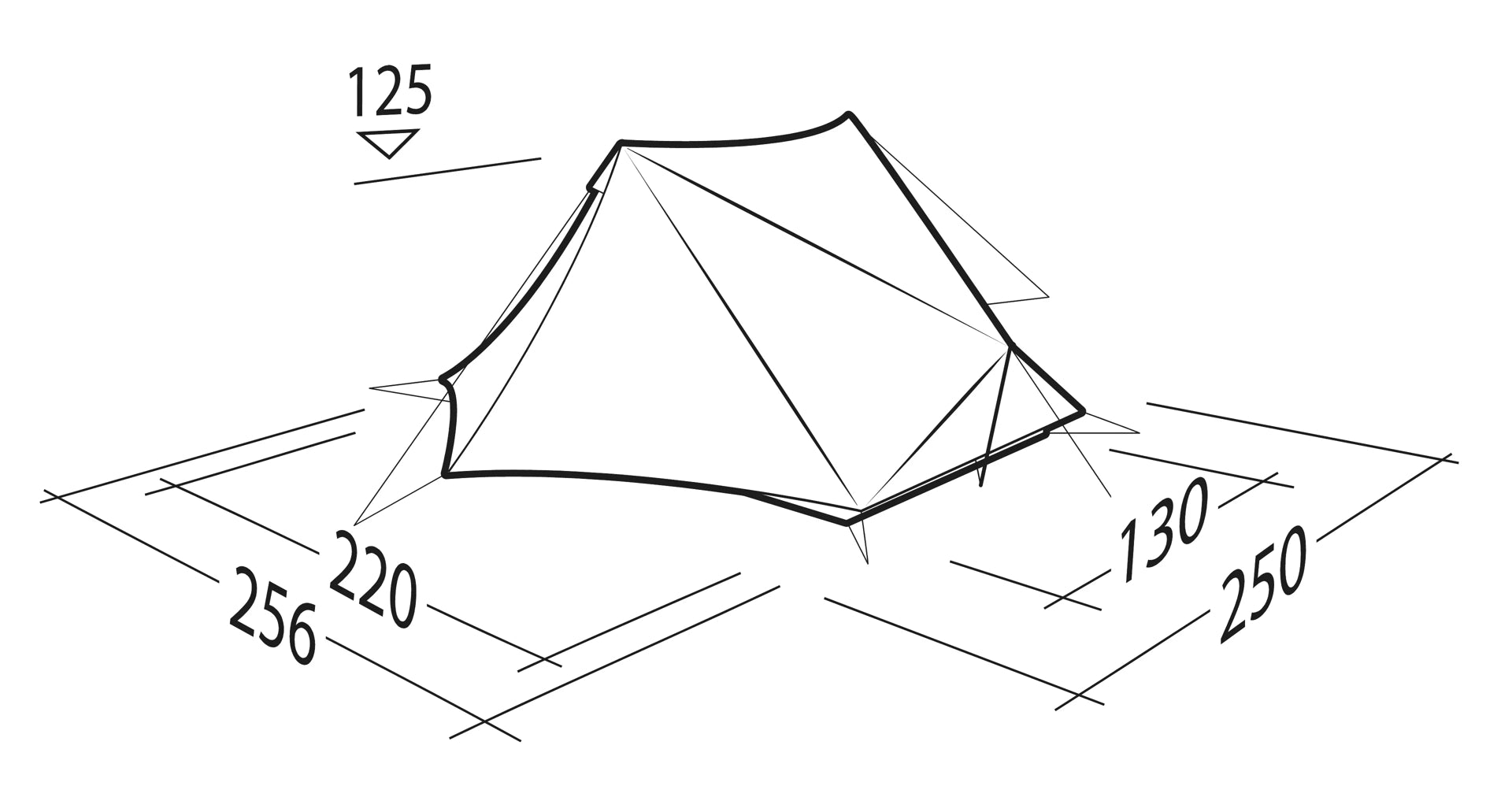 Robens Via 2 Ultra Lightweight 2 Person Trekking Pole Tent - Orange