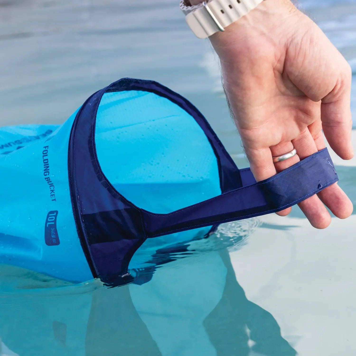 Sea To Summit Ultra-Sil Folding Camping Bucket - Blue Atoll