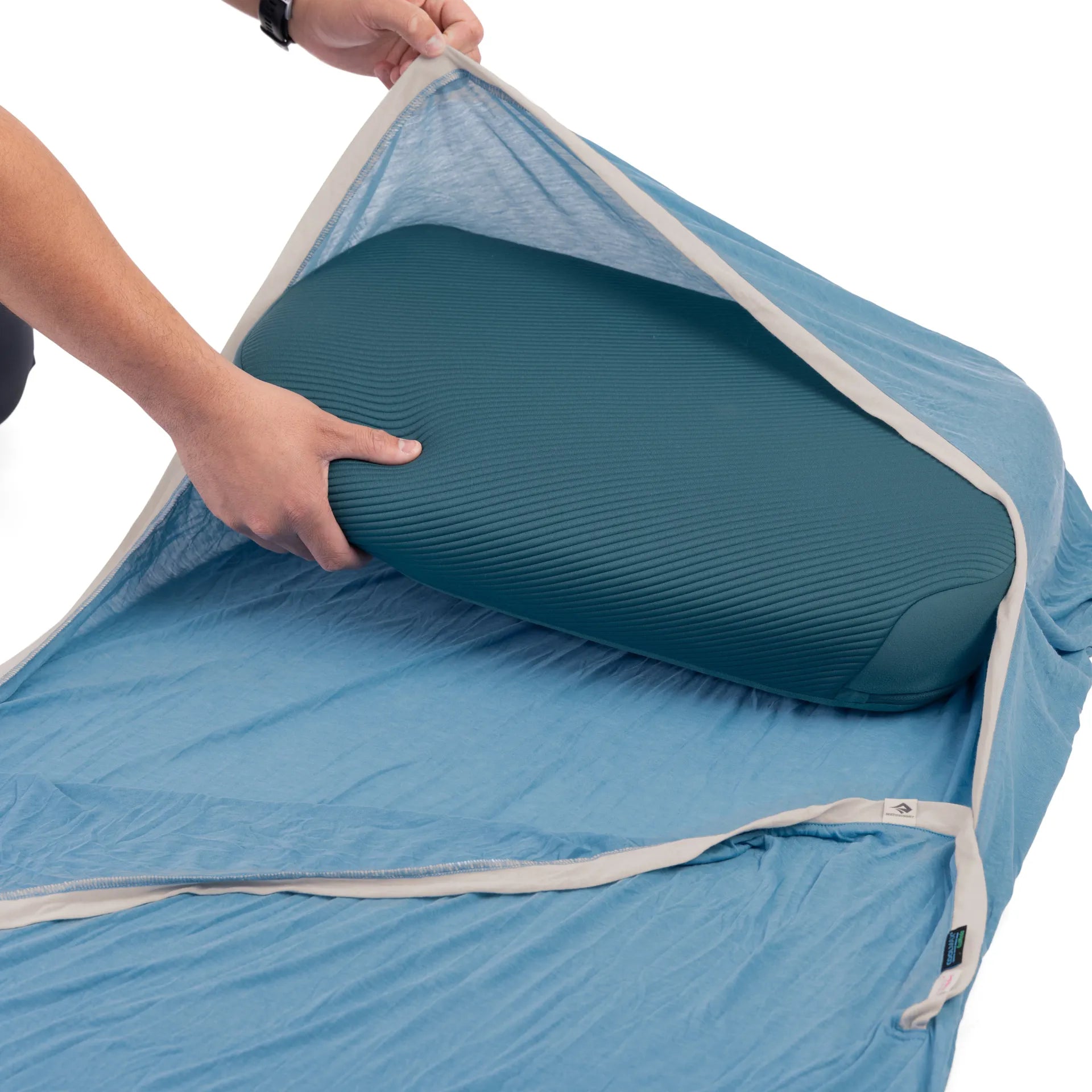 Sea To Summit Breeze Lightweight Sleeping Bag Liner - Rectangular w/ Pillow Sleeve Cendre Blue