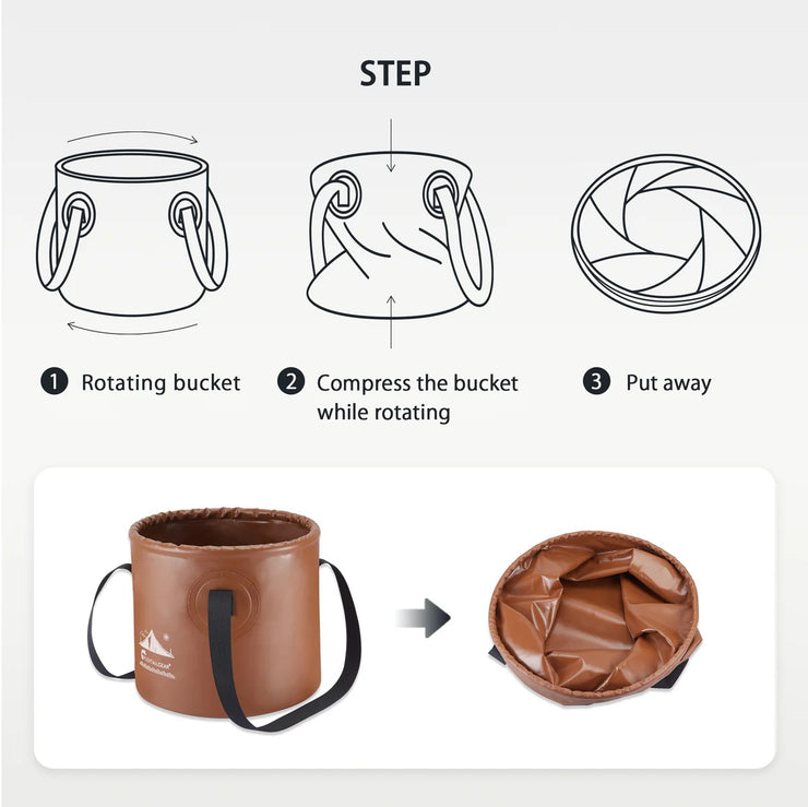 Flextail Flex Bucket - Foldable Waterproof Round Camping Bucket- 20 Litres