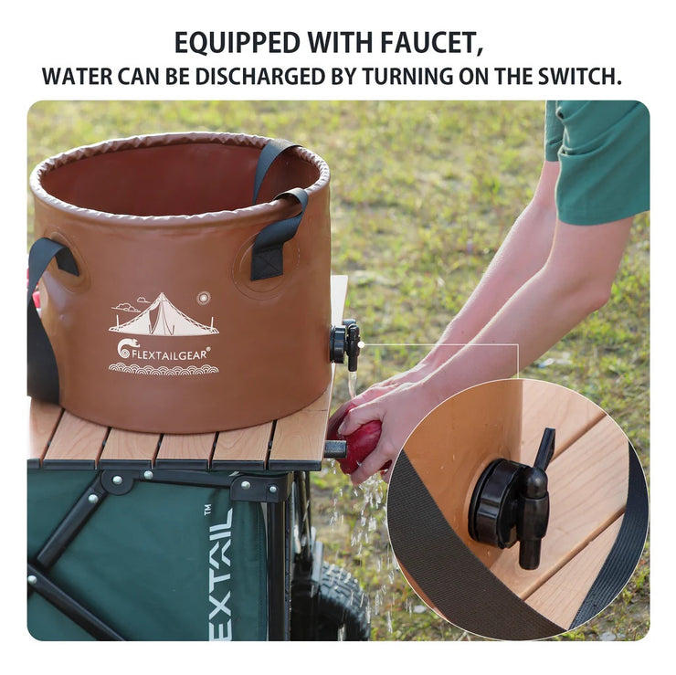 Flextail Flex Bucket - Foldable Waterproof Round Camping Bucket- 20 Litres