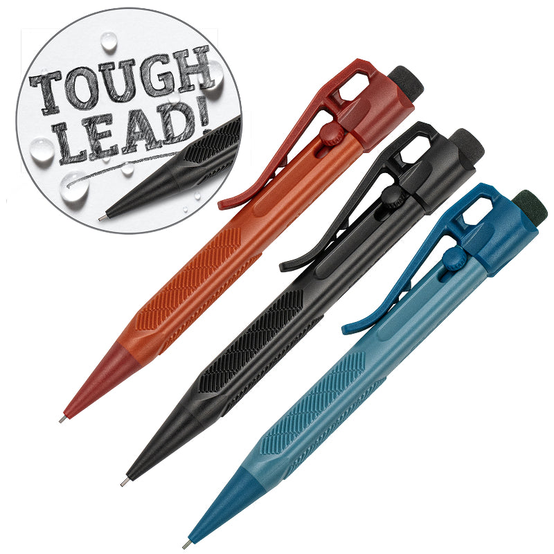 Rite In The Rain All Weather Slide-Click Pencils - 3 Pack Ember/Black/Blue