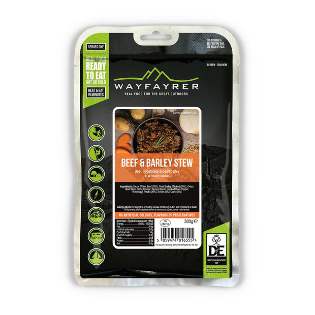 Wayfayrer Boil in the Bag Camp Food - Beef & Barley (New Flavour)