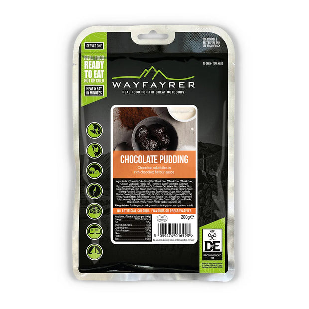 Wayfayrer Boil in the Bag Camp Food - Chocolate Pudding (New Flavour)