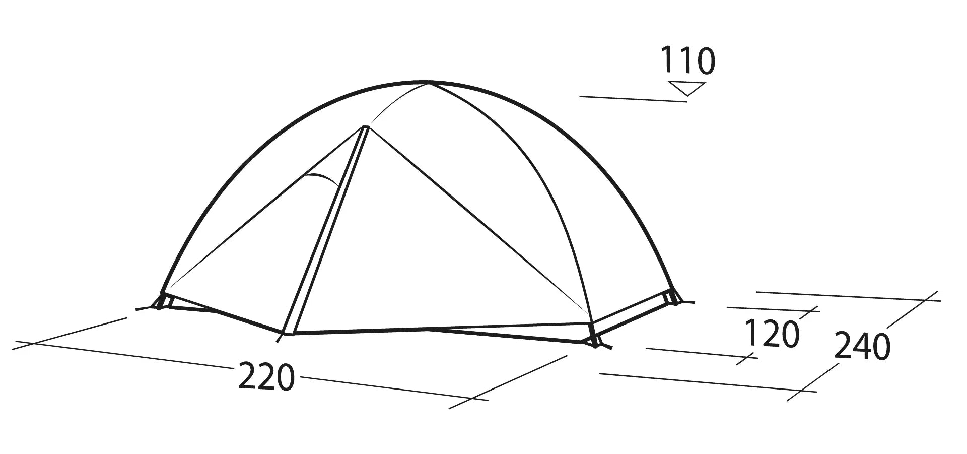 Robens Aster 2 Pro 2 Person Freestanding Backpacking Tent - Green