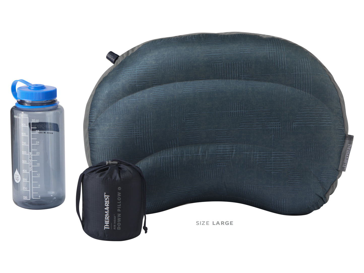 Therm-a-Rest Airhead Down Camping Pillow - Large Midnight Navy