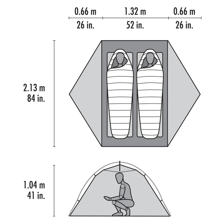 MSR Elixir 2 Lightweight Backpacking Tent - Green (2025 Model)