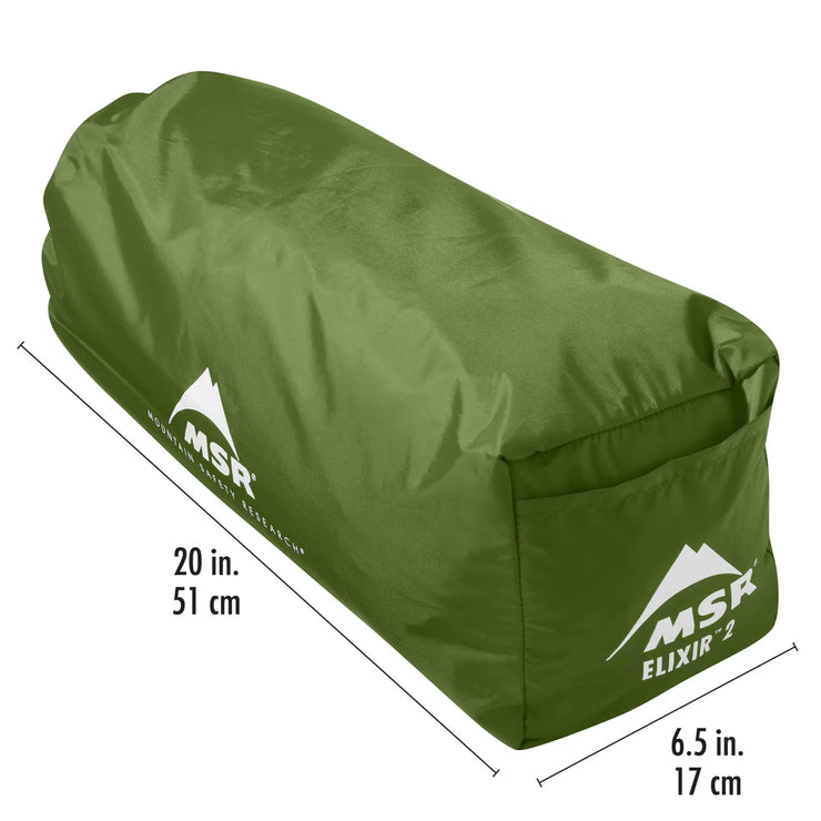 MSR Elixir 2 Lightweight Backpacking Tent - Green (2025 Model)