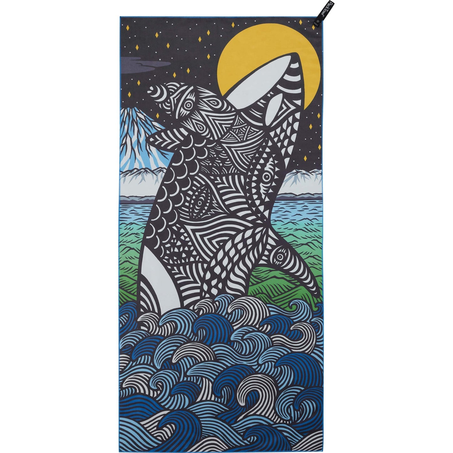 PackTowl Ultra-Absorbent Quick Drying Personal Towel - Body Orca Print