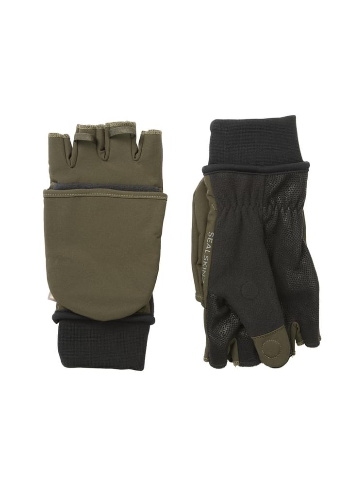 Sealskinz Walpole Windproof Cold Weather Convertible Mitt Olive