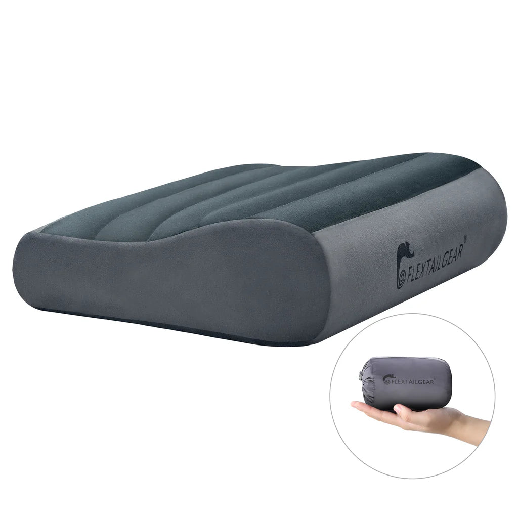 Flextail Zero Pillow B Shape Inflatable Camping Air Pillow - Grey