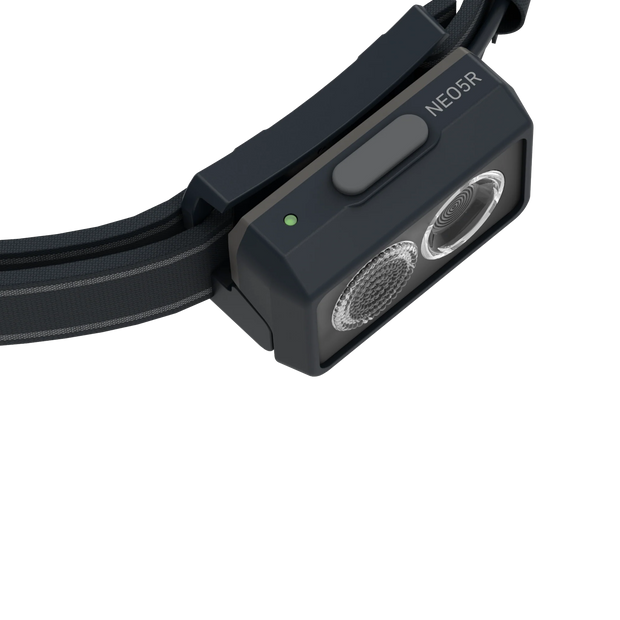 LEDLenser NEO5R Running Head Torch with Chest Strap - Grey Black
