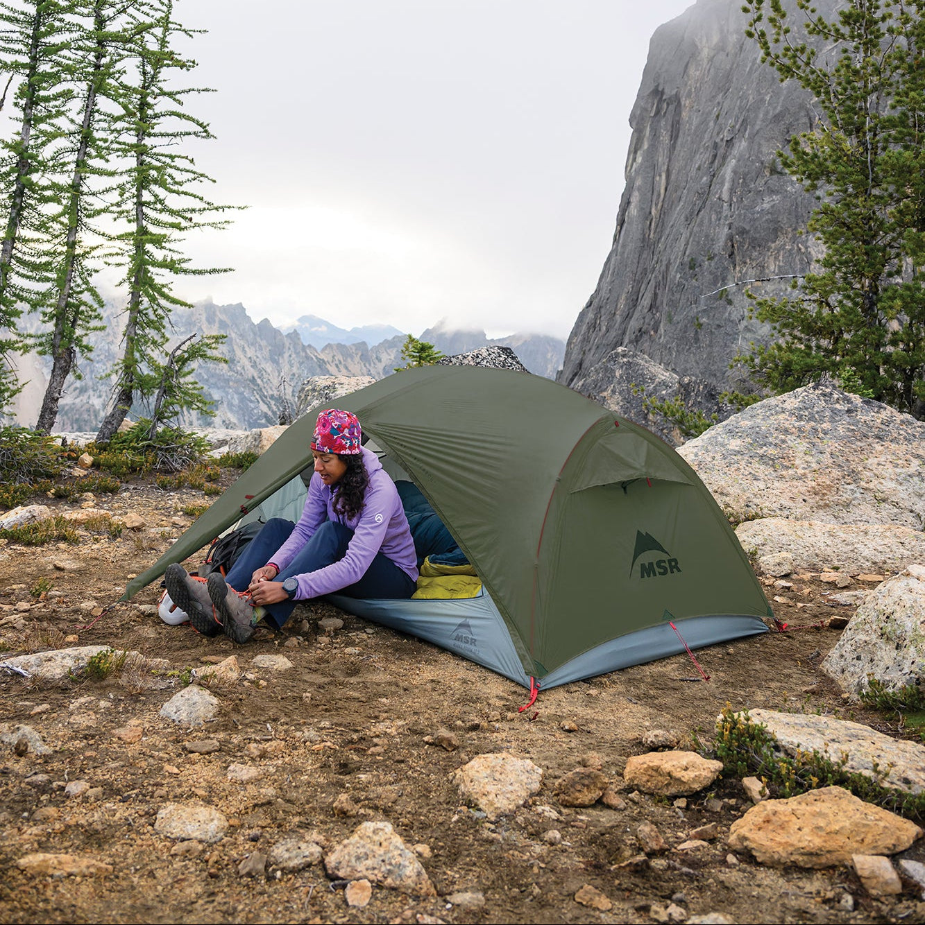 MSR Hubba Hubba™ LT 2-Person Backpacking Tent - Green
