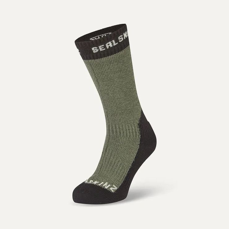 Sealskinz Stanfield Waterproof Extreme Cold Weather Mid Length Sock - Olive