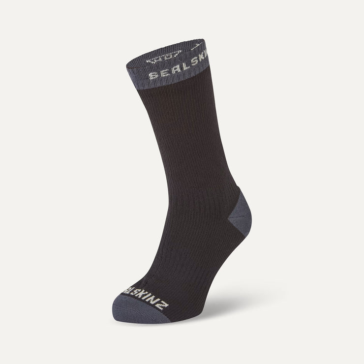 Sealskinz Wiveton AQUASEALZ™ Waterproof Warm Weather Mid Length Sock - Black