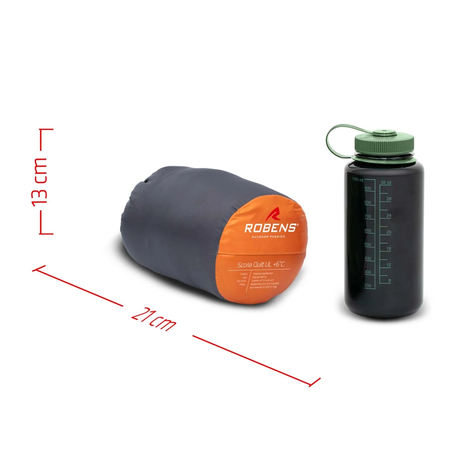 Robens Scoria Down Backpacking Quilt UL +6°C - Regular Orange