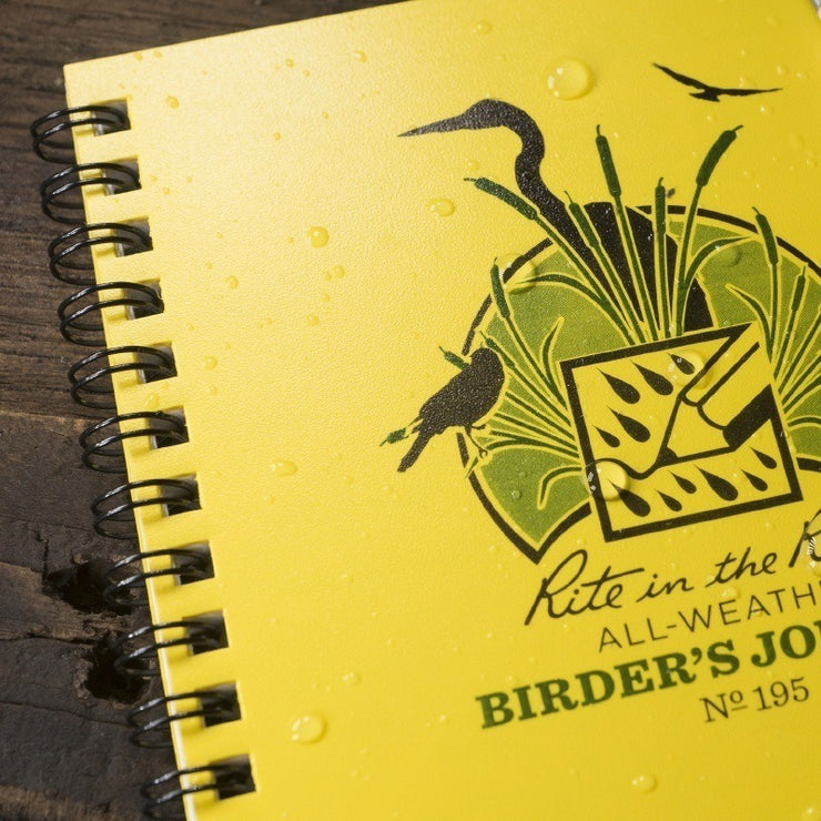 Rite in The Rain Side Spiral Birders Journal No.195 - White Yellow 4⅝" x 7"
