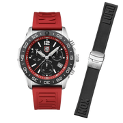 Luminox Pacific Diver Chronograph 44 mm Diver Watch Black-Red Dial - Set