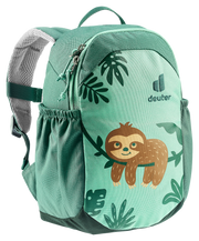 Deuter Pico Animal Theme Kids Padded 5 Litre Backpack - Sloth Spearmint Green