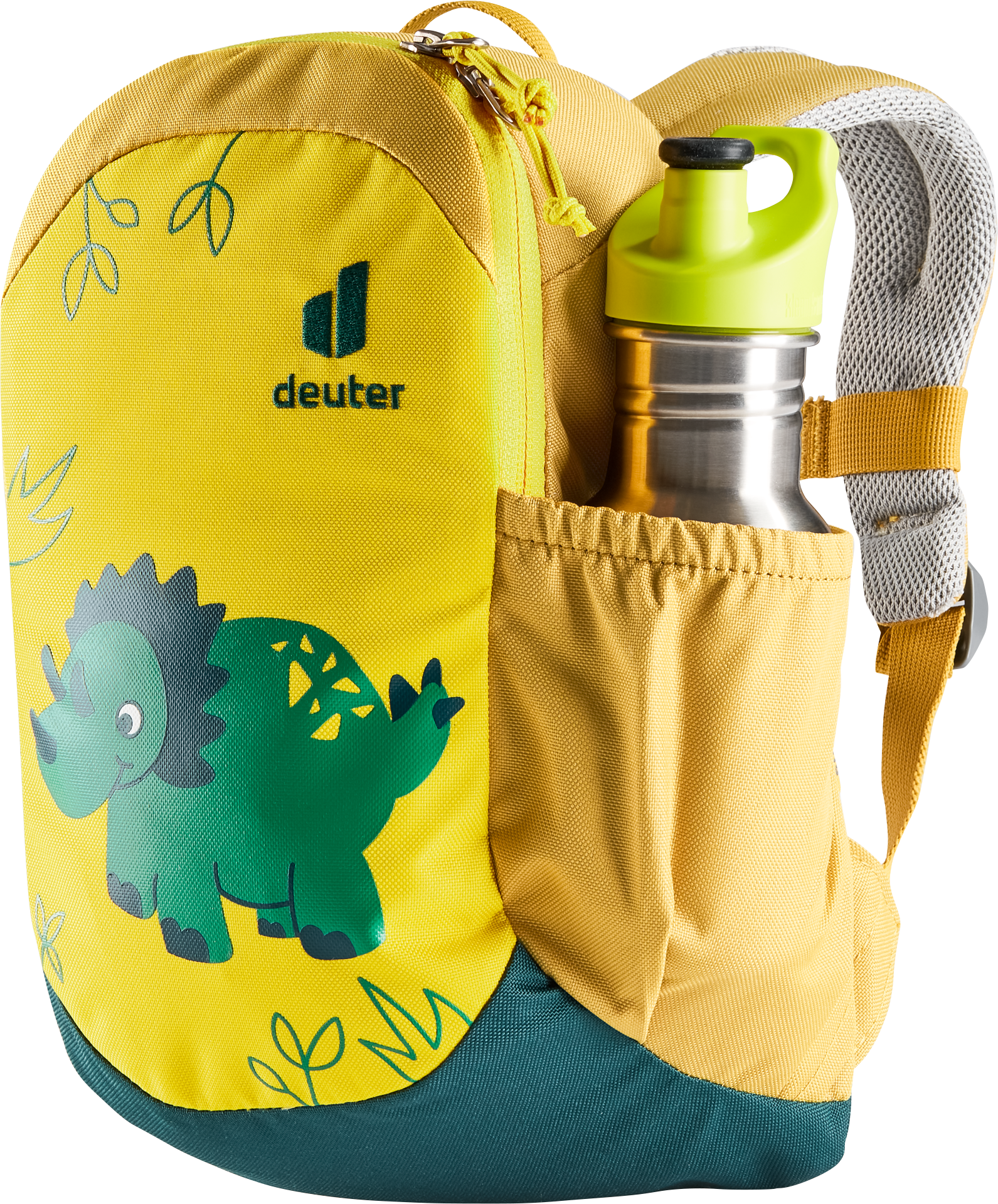 Deuter Animal Pico Theme Kids Padded 5 Litre Backpack - Dinosaur Corn Tumeric