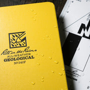 Rite In The Rain Geological Book Side Hard Bound No. 540F - Yellow 4.75" x 7.5"