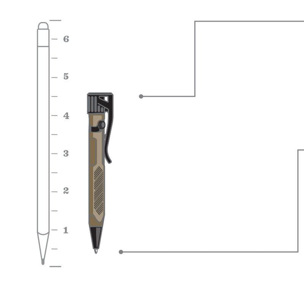 Rite in The Rain Mini Bolt- Action Pen - Flat Dark Earth Tan